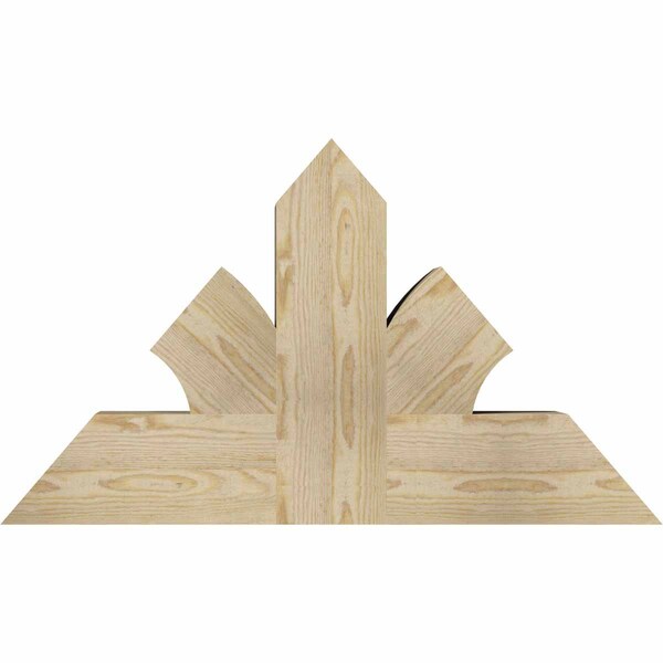 Ekena Millwork Richland Rough Sawn Timber Gable Bracket, Douglas Fir, 36"W x 21"H x 6"D x 6"F, 14/12 Pitch GBW036X21X0606RIC00RDF - main